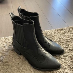 Black Cowboy boots from Free People
